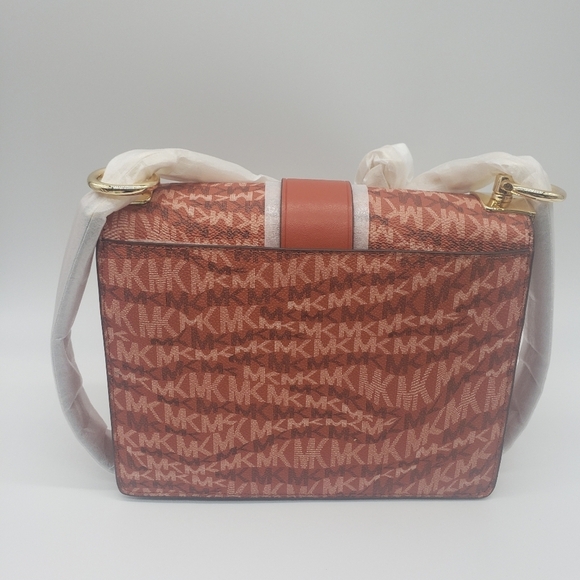 1493- MICHAEL KORS Greenwich Small Animal Print Logo Crossbody Bag NWT - Picture 5 of 8